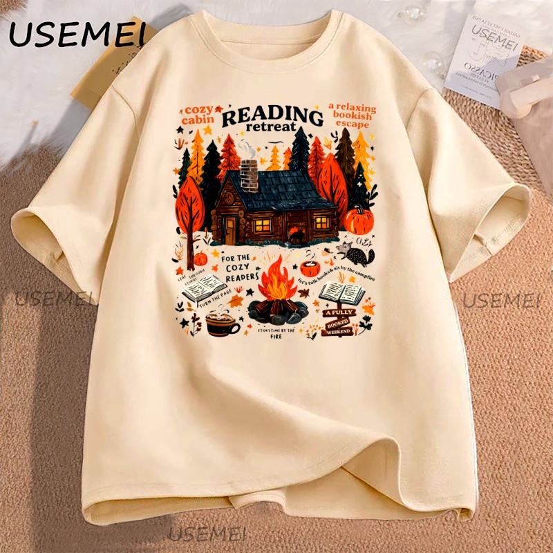 Herbal Wellness Book - Confortable cabine lecture retraite T-shirt automne