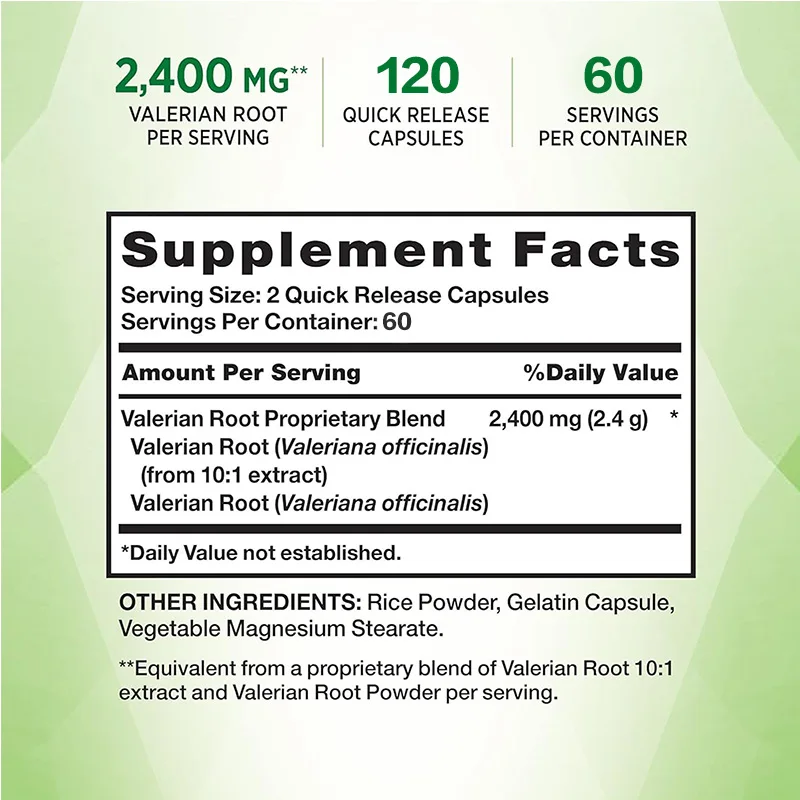 Capsules de racine de valérian - Valerian Root Capsule avis et prix